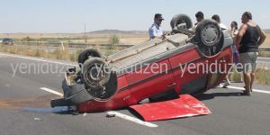 Takla attı,10 metre sürüklendi