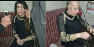 Peruğu çıkartılınca gerçek anlaşıldı