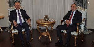 Akıncı, Çavuşoğlu'nu kabul etti