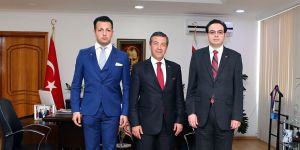 Ertuğruloğlu, Avrupa Türk Gazeteciler Cemiyeti'ni kabul etti