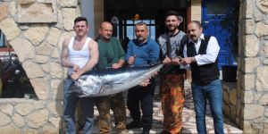 Yeşilırmak açıklarında 52 kg Orkinos yakalandı