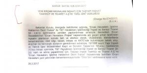 Taşyapı’ya Ercan için ÖZEL İZİN!