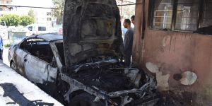 Lüks araba kül oldu