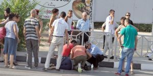 Minibüs yaya çarptı!