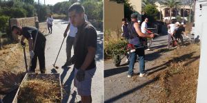 Sokak sokak köylerini temizlediler