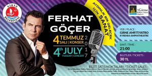Ferhat Göçer Girne’de konser verecek