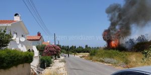 Evlerin ortasında yangın!