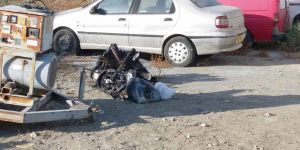 Motosiklet kundaklandı