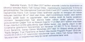 Londra Fuarı’na 'katılım masrafları' için 327 bin TL