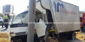 Girne - Boğaz yolunda korkutan kaza