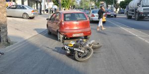 Motor kazasında 1 yaralı