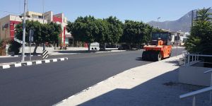 Girne'de asfaltlandırma çalışmaları sona erdi