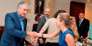 Akıncı, #UniteCyprusNow ekibini kabul etti