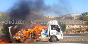 Trafikte alev aldı!