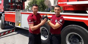 Borulara sıkışan Baykuş kurtarıldı