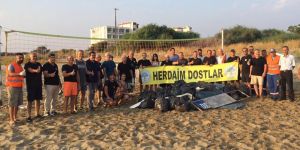 Kum zambaklarının sahili temizlendi