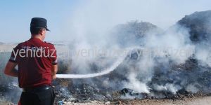 Sanayi çöplüğünde yangın!