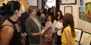 Meral Akıncı, Renkler ve İzler Karma Resim Sergisi’nin açılışını yaptı