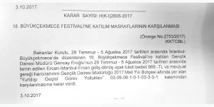 Gencay Eroğlu’nun masrafları karşılandı