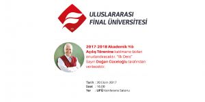 UFÜ'de ilk ders  Cüceloğlu’ndan