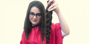 Ceyda saçlarını kanser hastalarına bağışladı