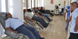 Belediye personeli kan bağışladı