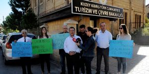 Turizm ve Çevre Bakanlığı önünde eylem