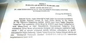 1 Radyoloji uzmanı, 1 diş hekimi istihdamı…