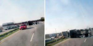 Tekerleği koptu, 2 yaralı!