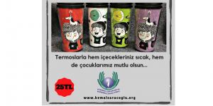 Rukiye Ulusan tasarımlı termosların geliri kanserle mücadele eden çocuklara