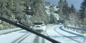 Trodos’a ilk kar düştü…