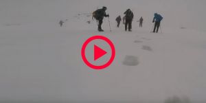 Uludağ'da şaşkına çeviren ayak izleri