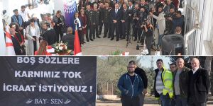 Bir tarafta kutlama, bir tarafta eylem!...