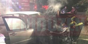 Park halindeki araç yandı