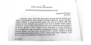 Zeki Çeler’e Mezunlar Gecesi’ne katılım için 2000 TL yolluk