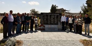 Kaymaklı mezarlığına yaptırılan kaide tanıtıldı