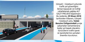 Gönyeli - Güzelyurt yolunda, alt geçit projesi başladı