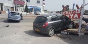 İskele'de korkutan kaza!