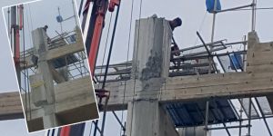 İnşaatın tepesinde ÖLÜMLE DANS!