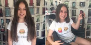 Saçlarını kanser hastası çocuklar için kesti