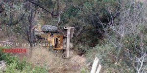 İş aracı, uçuruma devrildi