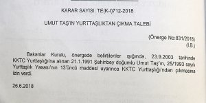 27 yaşındaki Umut Taş yurttaşlıktan çıktı