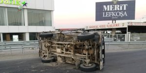 Sol yanı üzerine devrilerek durdu