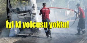 Yol ortasında cayır cayır yandı