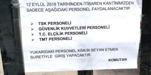 Askeri kantinlere sınırlama mı?