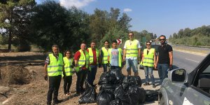 Güvercinlik ve Aslanköy kavşakları arasında temizlik etkinliği gerçekleşti