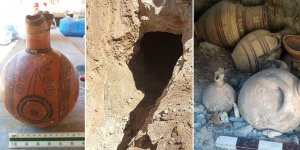 Tatlısu'da 3 bin yıllık antik mezar bulundu...