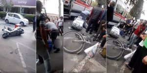 Motosikletli bisikletliye çarptı: 1 ağır yaralı