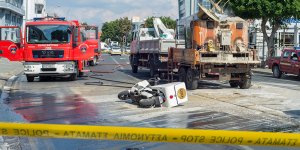 Limasol'da iş aracı patladı