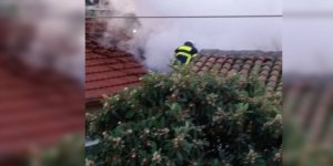 EV YANGININDA 1 YARALI